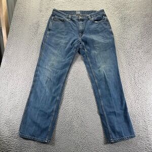 Ridgecut Toughwear Jeans Men's 36x34 Blue Cotton Denim Straight Faded Carpenter